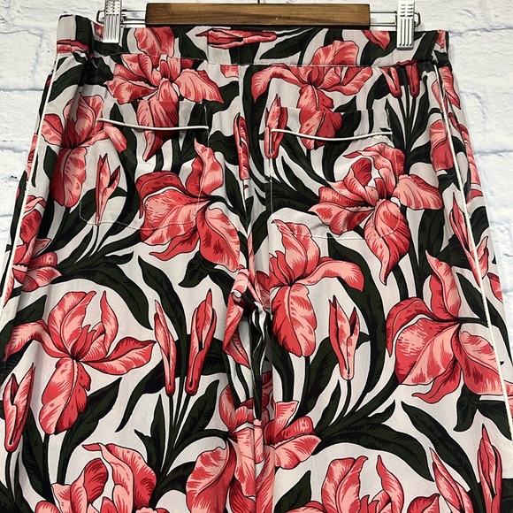 Equipment Femme 100% Silk Adalyn Iris Floral Print Pants - Picture 6 of 8